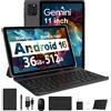 RUSHAR Tablet 11 Pollici Android 16 con 36GB RAM+512GB ROM (2TB TF), 4G LTE & 5G
