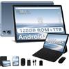 Dghrti Tablet Android, 22GB RAM+ 128GB ROM (Expandable 1TB TF), 8000mAh, Widevin