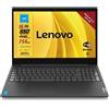 Lenovo, Pc portatile notebook pronto all'uso, Display FHD da 15,6", cpu N4500, r