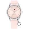 Tommy Hilfiger Orologio con Movimento al Quarzo a Tre Lancetteper i Giovani con Cinturino in Silicone Rosa - 1720044, Blush
