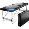FENIXSHOP24 LETTINO MASSAGGIO PROFESSIONALE 2 ZONE IN ALLUMINIO PORTATILE E RICH