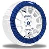 Sparco Set da 2 Pezzi di Calze da Neve per gomme in Tessuto Bianco silenziose e Senza Vibrazioni - Taglia M