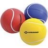 Schildkröt Set di 3 Palline Morbide da Spiaggia, Ø 7cm, Schiuma PU, Buon Salto, Giallo, Rosso, Blu, 970046