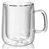 Bormioli Luigi 10 cl - Thermic Glass Tazzina Caffé Doppia Parete in Vetro Borosilicato - Set 2 Pezzi