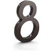 Montague Metal Products MHN-6-F-RB1-8 - Numero civico per indirizzo moderno, in alluminio spazzolato, 15,2 cm, verniciato a polvere