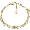 Emporio Armani Bracciale da donna in acciaio inossidabile o ottone con chiusura a moschettone tono oro