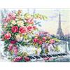 Magic Needle Ago magico Zweigart Edition set per punto croce "Melodie di Parigi", 40x31cm