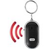 Leapiture Localizzatore chiave, Finder chiave fischietto Localizzatore oggetto Localizzatore portachiavi Controllo vocale Dispositivo anti-smarrimento per telefono Portachiavi Portafoglio Bagagli(Nero)