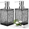 YAUKPH Confezione da 2 dispenser di sapone in plastica acrilica a prova di ruggine, per bagno e cucina