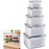 Mujiluxe Contenitori frigo con cestino,Contenitore frutta,5 taglie