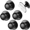 Xinjoduz Confezione da 6 pomelli autoadesivi per cassetti, colore nero, con chiusura adesiva, senza trapano, per armadietti, utensili da cucina, per frigoriferi, cassettiere, finestre, armadi