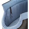 Ferplast Trasportino Gatto BORSELLO, Trasportino per Cani, Zaino per Cani, Manici Regolabili, Cinghia di Sicurezza, Lavabile a 30°, Max 8 Kg, 43 x 24 x h 24 cm, Azzurro