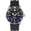 BUREI Orologio subacqueo da uomo, impermeabile fino a 200 m, analogico, al quarzo, in acciaio inox, alla moda, classico, da lavoro, da lavoro, con data automatica, Blu-nero., Stile del prodotto
