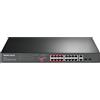 Cellularepairassistance HUB SWITCH DI RETE 16 PORTE POE 10/100MBPS + 2 PORTE GIGABIT NON-POE + 2 SLOT COMBO SPF GIGABIT | MERCUSYS MS118CP 190W
