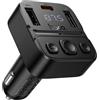 TRASMETTITORE BLUETOOTH PER AUTO HOCO USB A + USB C QC PD 35W E87 NERO