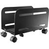 CARRELLO PORTA PC COMPUTER CPU CON 4 RUOTE EWENT EW1291 IN METALLO COLORE NERO