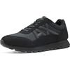 Armani Exchange Scarpe da Ginnastica da Uomo, con Logo Geometrico, Colore: Nero + Bianco, 44 EU, Bianco Black off, 44 EU
