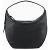 Armani Exchange Donna Susy, Sustainable, Zip Closure Soft Hobo, Black, Nero, taglia unica