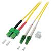 efbe Schott Cavo duplex LC/APC-SC/APC 9/125 µm, OS2 -- LSZH, giallo, 2,0 mm, 0,5 m