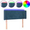 vidaXL Testata LED blu scuro 103x16x78/88 cm in velluto