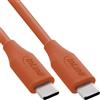 InLine Cavo InLine® USB 2.0, cavo di ricarica rapida USB-C 100W, papaya/arancio 2 m