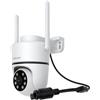 Foscam Telecamera di sorveglianza WiFi PD5 3K 5MP con funzione girevole e inclinazione e tracciamento automatico, audio bidirezionale, visione notturna a colori, IP65 impermeabile