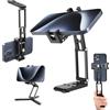 NEEWER Supporto Telefono Treppiede con Cold Shoe, Adattatore Smartphone Cavalletto Compatibile con iPhone, Supporto Cellulare Pieghevole, Treppiede Tavolo, Maniglia Telefono per Streaming Vlog, SP-04
