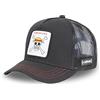 Capslab Straw Hat Crew One Piece black Trucker Cap - One-Size