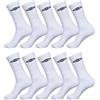 UMBRO Calzini Uomo Sportivo Tessitura con Imbottiti, Set di 10 Calze Uomo Lunghe, Tennis, Traspirante, Bianchi, Taglie 43/46