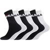 FILA Calzino da uomo in cotone - Set di 6 calzini sportivi da uomo, grigio e nero, taglia 43/46, NG, 43-46