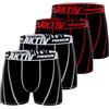 FREEGUN Boxer Mutande Uomo Aktiv, Set da 4, Nero 360D2 (M)