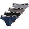 pierre cardin underwear Pierre Cardin Slip Uomo Cotone, Intimo Uomo, Ipoallergenico, Supporto Senza Compressione (Set di 4), Nero, Blu, Grigio, Taglia 2XL