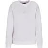 Armani Exchange Felpa da Donna, Icon Project, Logo Shiny, Girocollo, Bianco Ottico, L, Bianco Ottico, L