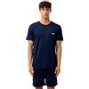 Fila Pigiama Uomo Cotone 100%, Set Maglietta e Pantaloni Corti Uomo, Morbido e Confortevole, Bianco, Blu, Taglie L