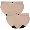 Lovable Slip da Ciclo Mestruale Flusso Medio | Mutande Invisibili in Microfibra, Lavabili e Riutilizzabili | Bi-Pack Period Panties Donna x2, Nero, L