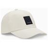 Armani Exchange Berretto da Baseball da Uomo Curvo con Visiera su Tono Frontale, Bianco, Taglia Unica