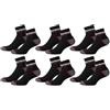 FACOM Calze da Lavoro Uomo Resistente, Calzini Uomo Corti, Resistente, tacchi e punte rinforzati, set di 6, Nero, Taglie 43/46