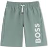 Boss Costume da Bagno per Bambino, Verde, 4 Anni