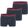 Fila Boxer da Uomo in Cotone, Mutandine da Uomo, ipoallergeniche e Elasticizzate, Confezione da 3, Blu Acqua Marina/Rosso, L