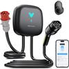 VDLPOWEREU Wallbox 11 kW, Colonnina Ricarica Auto Elettrica, Wallbox Trifase 6-16A con App, 6m Carichino Auto Elettrica, EV Stazione di Ricaric con RCD Tipo A e Protezione IP67, per EV/PHEV