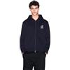 Armani Exchange Felpa con Cappuccio da Uomo, con Logo emboidered, con Cerniera, Blu Scuro, M, Navy Scuro, M