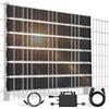 Technaxx TX-356 Recinzione solare bifacciale 480W - Kit completo con 6x 80W moduli solari PERC monocristallini, inverter 800W & cavo Schuko - Privacy & energia solare - Efficienza 17,5%