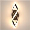 DELIPOP Applique da Parete Interno LED, 16 W 1800LM Creativo Spirale Lampada da Parete Moderna, Appliques Camera da Letto LED in Alluminio per Soggiorno Scale Corridoio, 3000K Luce Bianca Calda