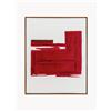 Agave Quadro dipinto a mano con cornice in legno Racing Red