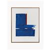 Agave Quadro dipinto a mano con cornice in legno Snorkel Blue