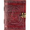 URBAN LEATHER Diario Con Pentacolo Stella in Pelle Urbana Per Uomo Donna Grimorio Wicca Stregoneria Pagana Libro Delle Ombre Quaderno Per Schizzi Taccuino Per Scrittura Pagine Vuote Senza Fodera
