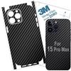 BETXELL Pellicola protettiva per iPhone 15 Pro Max 3M per lati e retro (fibra di carbonio)