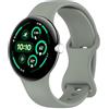 MELEJIA Cinturino Silicone Compatibile con Google Pixel Watch 4 41mm/3 41mm/Watch 2/1, Ricambio Cinturino, Regolabile Sportiva Cinturini-Grigio Verde