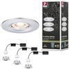 Paulmann 94303 Nova mini Plus lampada da incasso LED Coin rotonda orientabile incl. 3 faretti da incasso da 4 Watt dimmerabile cromo apparecchio da incasso alluminio bianco caldo 2700 K