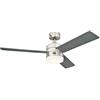 Westinghouse Lighting, 72054 Ventilatore da soffitto in acciaio inox per interni da 122 cm Alta Vista, kit di luce LED dimmerabile con vetro smerigliato opale